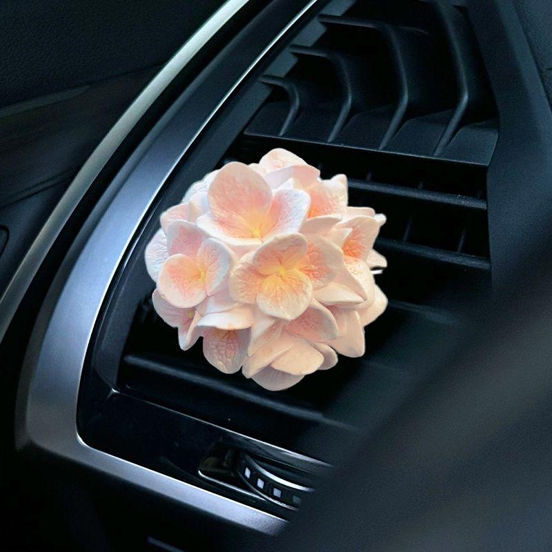 Air Outlet Flower Aromatherapy Car Decoration Gardenia Tulip Rose Peach Blossom Car Perfume Fragrant Stone Pendant