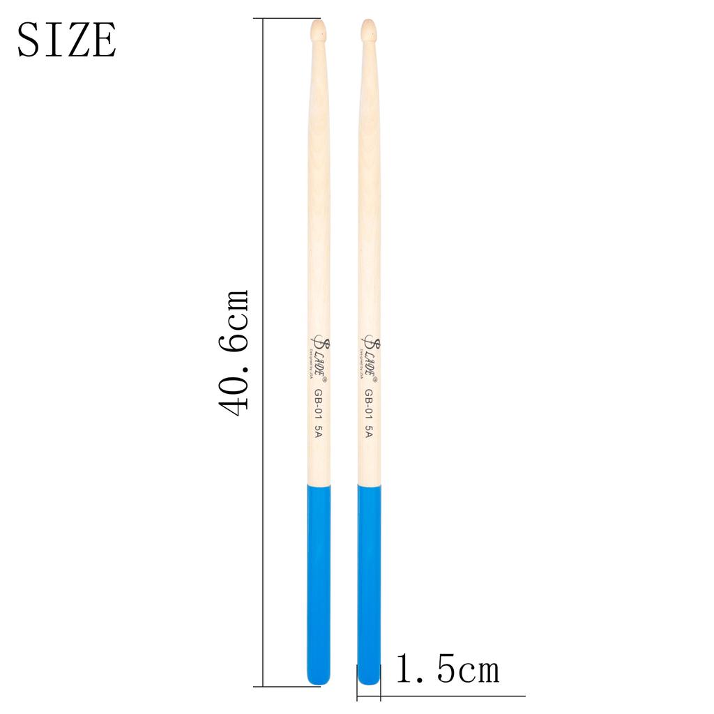 SLADE 3 Pairs 5A Drum Sticks Maple Wood Drumsticks Triangular Tip Non Slip Rubber Handle Musical Instrument Drum Set
