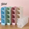 Cosmetic Brush Organizer Slanted Pen Holder with 5 Compartments Plastic Stationery Storage Organizer Dorm Room Essentials Macaron Colors Space
