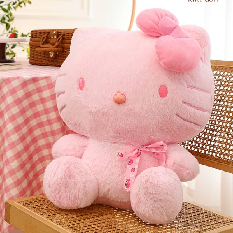 Super Soft Plush Pink Kitty Stuffed Animal Toy For Kids Perfect Birthday Gift