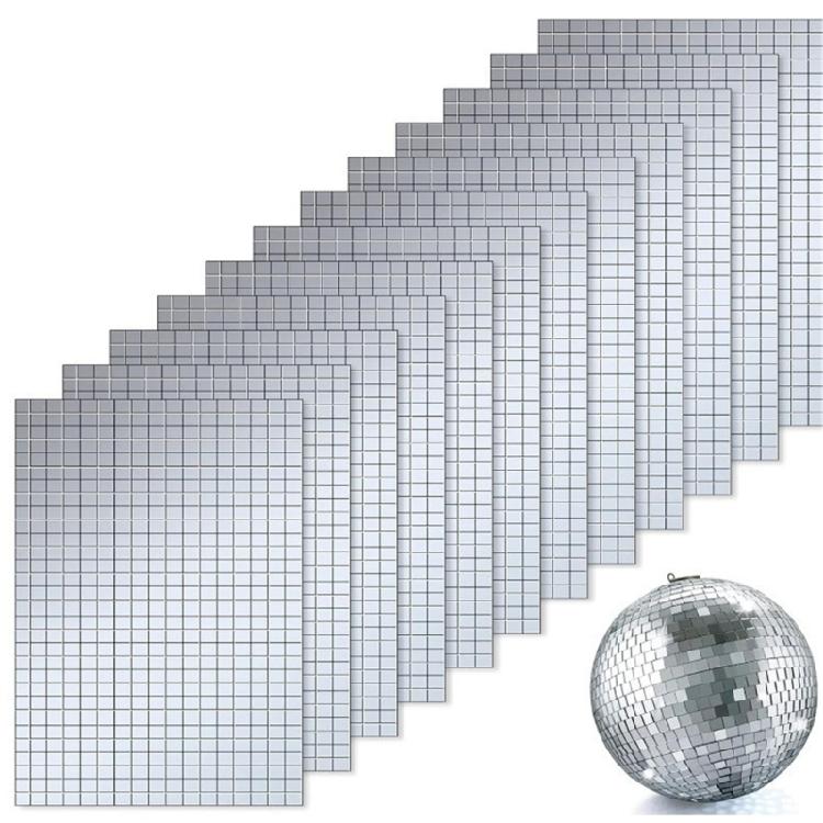 Self Adhesive Mirror Tiles 10x15cm Size with 5x5mm Tiles for DIY Projects and Home Decoration Elegant Wall Sticker