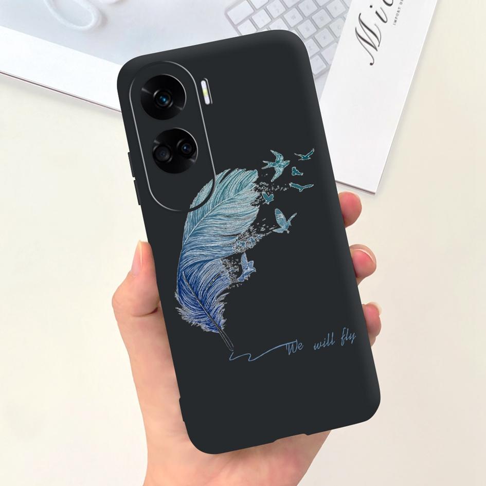 For Cover Honor 90 Lite Phone Case CRT-NX1 Fashion Butterfly Cartoon Slim TPU Soft Silicone Back Cover For Honor 90Lite 5G Funda