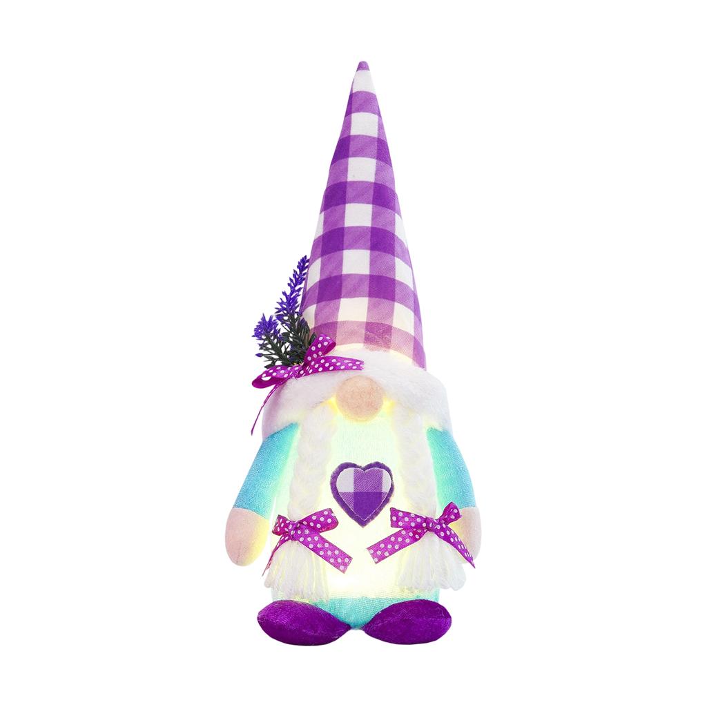 Lavender Heart-shaped Faceless Doll Festive Ornament