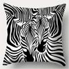 Dekoracja domu Pokrowce na poduszki ze wzorem Zebra, Czaszki i Słonia Pokrowiec na poduszkę ze wzorem Odpowiedni do Sofy, Sypialni, Samochodu Pokrowiec na poduszkę