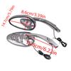 Left Right Motorcycle Rear View Mirrors with Led Turn Signal Light Black Chrome Handlebar Mirror for Harley-Davidson Road King