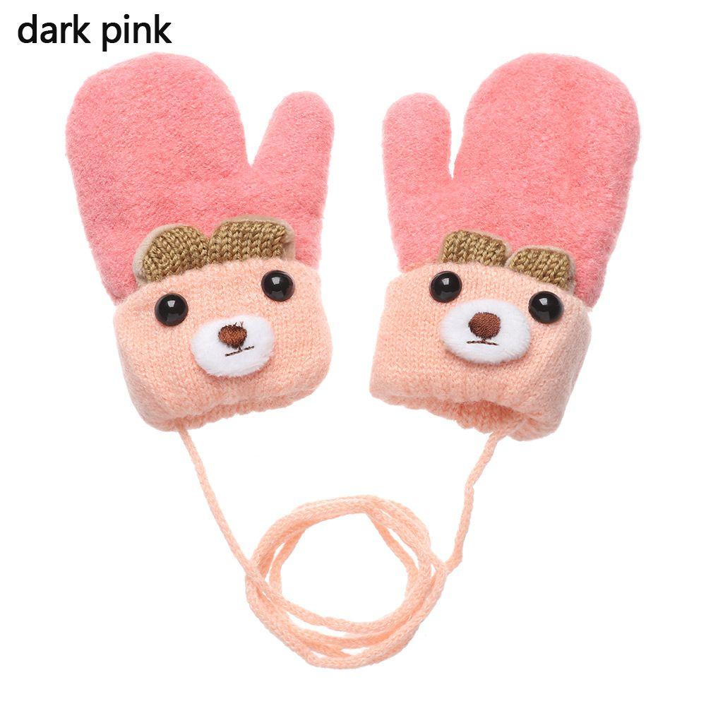 New Hot Baby Newborn Boys Girls Kids Gloves Thick Warm Knitted Mittens Cute Cartoon