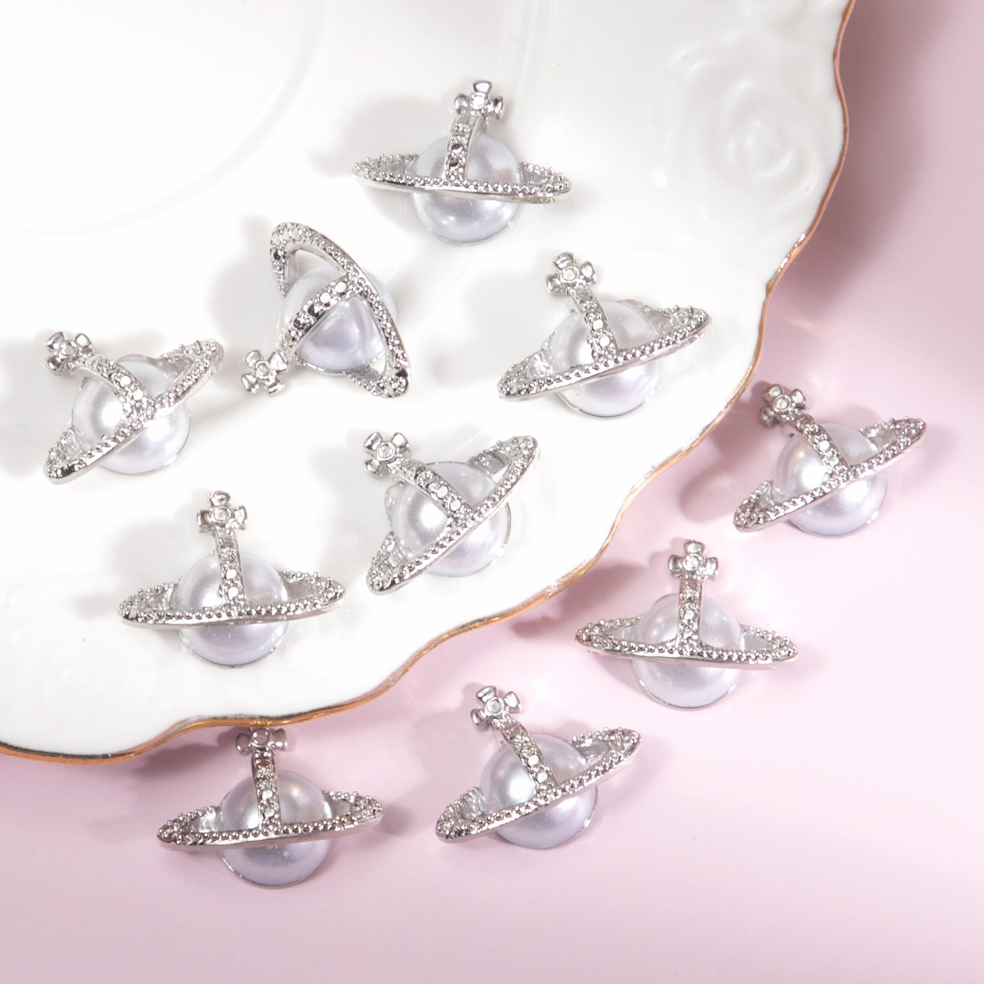 

Сплав для дизайна ногтей, 10 шт./компл., кольцо с крестом, планетой, звездой, сердцем, очаровательные аксессуары для маникюра для девочек-подростков, 3D украшения со стразами для ногтей 10pcs