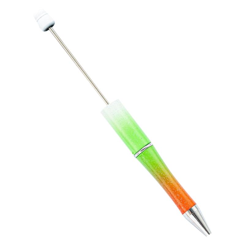5PCS Beaded Ballpoint Pen Retractable Ballpoint Pen Decompression Pen Toy