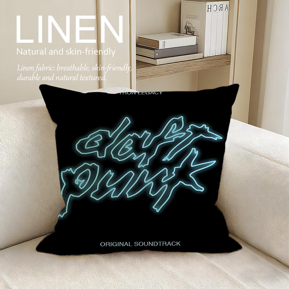 Music Daft Punk Cushion Cover Pillowcase Set Pcs X X Breathable Washable Sofa Cushion Cover