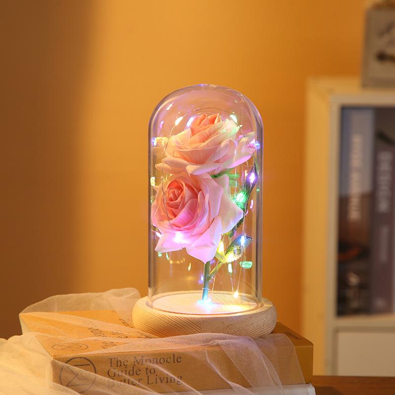 Valentine's Day decorative gift rose eternal flower lighting ornament creative home night light ornament