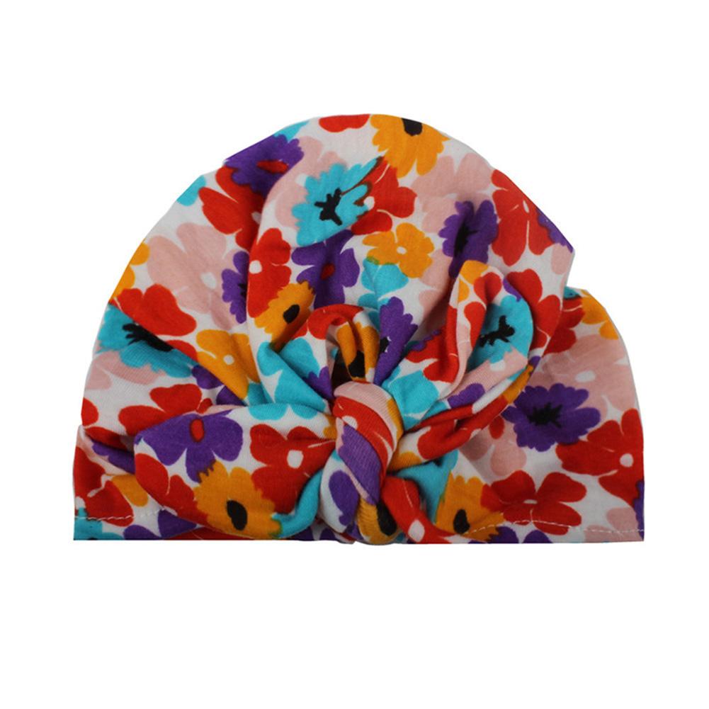 Newborn  Floral Print  Hat Cute Sweet Infant Girl Nursery Cap with Bowknot