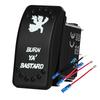 Waterproof White LED Rocker Switch for Light Bar Spot Lights 5P/7P ON-OFF-ON 12V/24V Heavy Duty for Car Boat Truck SUV 4x4 Hilux