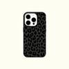 Black Leopard Print Trendy Brand Full Wrap TPU Lychee Texture Phone Case for Iphone 16 15 14 13 12 11 Pro Max Protective Cover