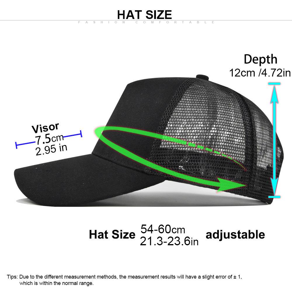 Customized Printing Logo 5 Panels Baseball Cap For Men Women Summer Adult Mesh Cap Advertising Cap Curved Brim Hat Wholesale