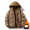 Men's High-Quality Winter Hooded Puffer Jacket - Thickened Cotton for Warmth