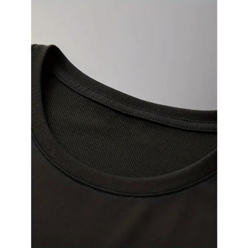 Tailles européennes Homme Décontracté Élégant Col Rond Imprimé Manches Courtes T-shirt Présentant un Astronaute de Dessin Animé