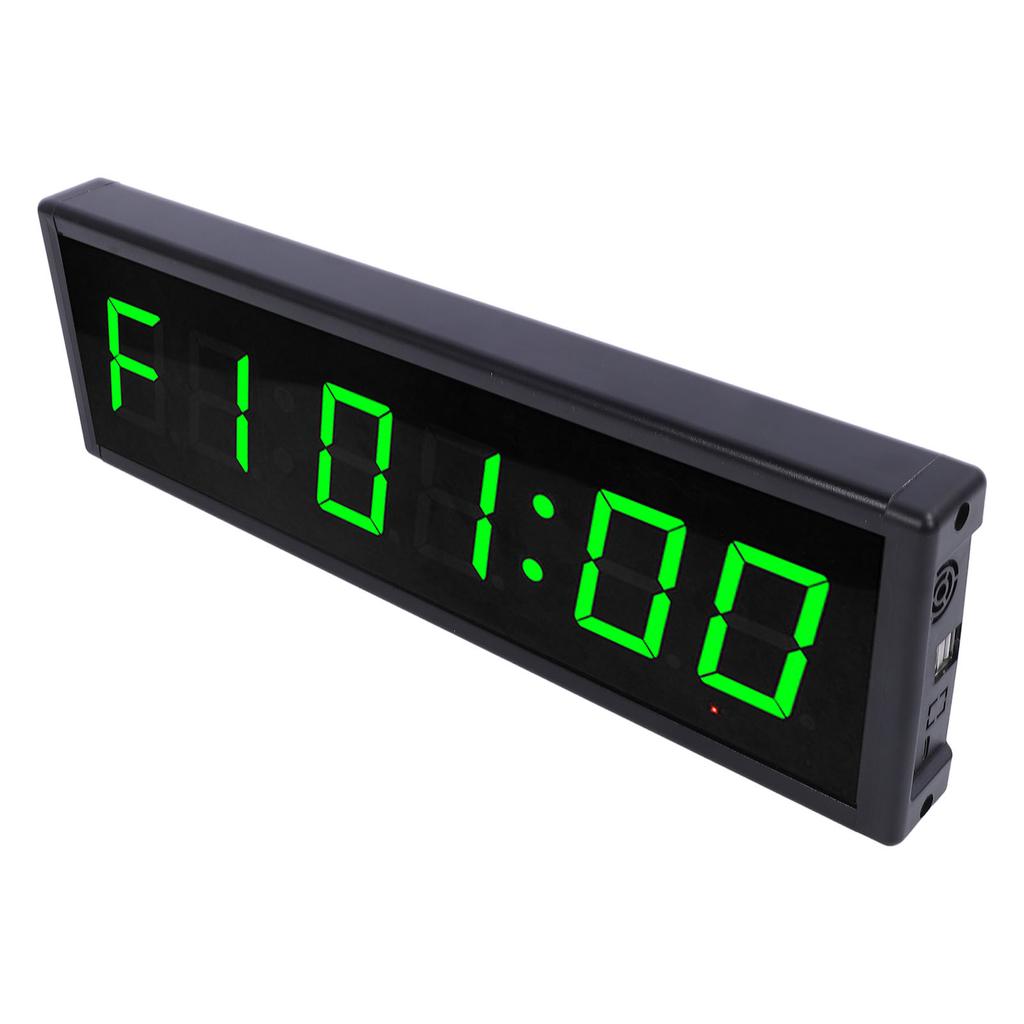 Digital Wall Clock 7 Color Timer Function 6 Digits Electric Wall Clock with Remote Control for Living Room Bedroom Kitchen