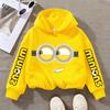 Children's Sweatshirt with Funny Minions Print for Spring/autumn Suitable for Boys and Girls Loose and Comfortable with A Hoodie