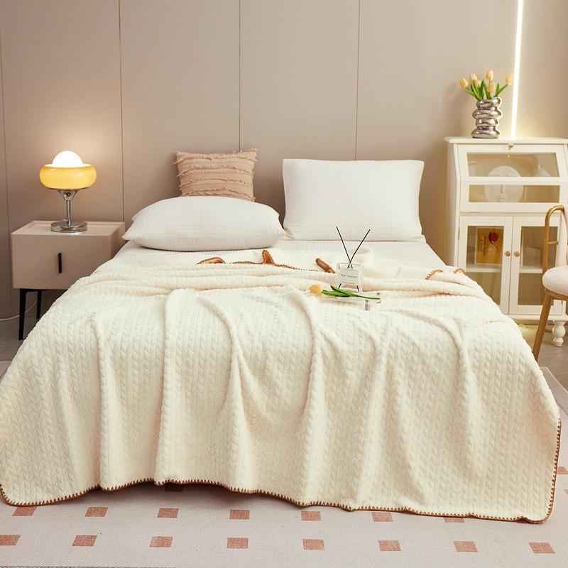 Wheat Rabbit Plush Blanket Spring and Autumn Double Machine Washable Cover Blanket Children's Dormitory Single Blanket