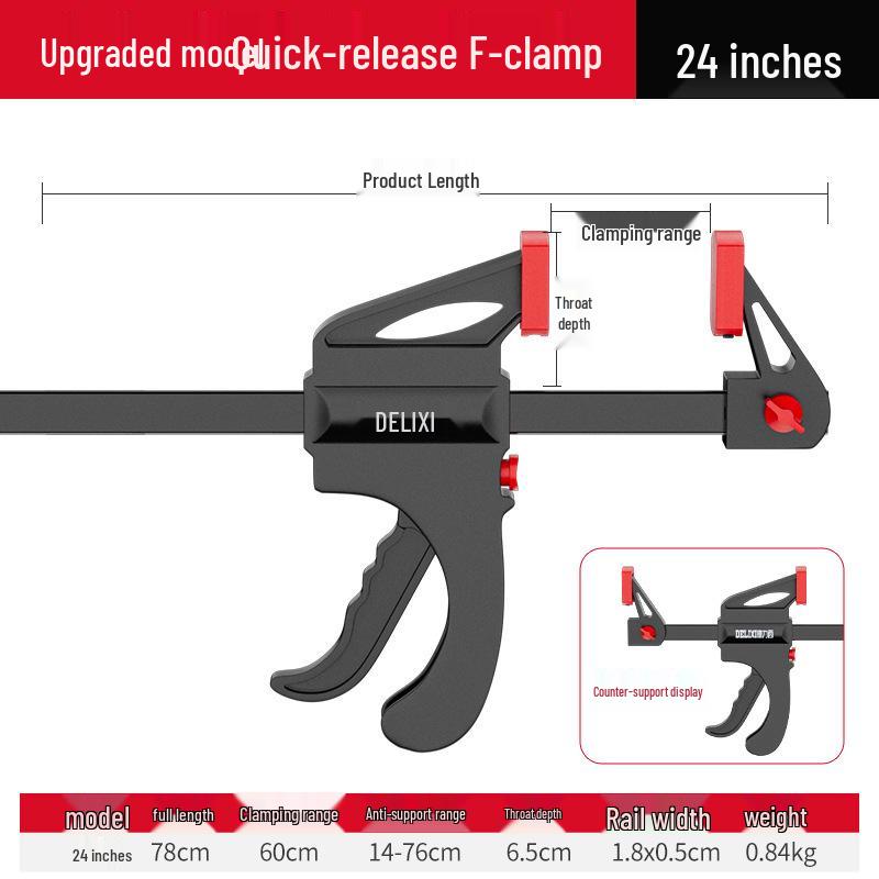 Delixi Heavy-Duty G-Type Quick Fix Woodworking Clamp