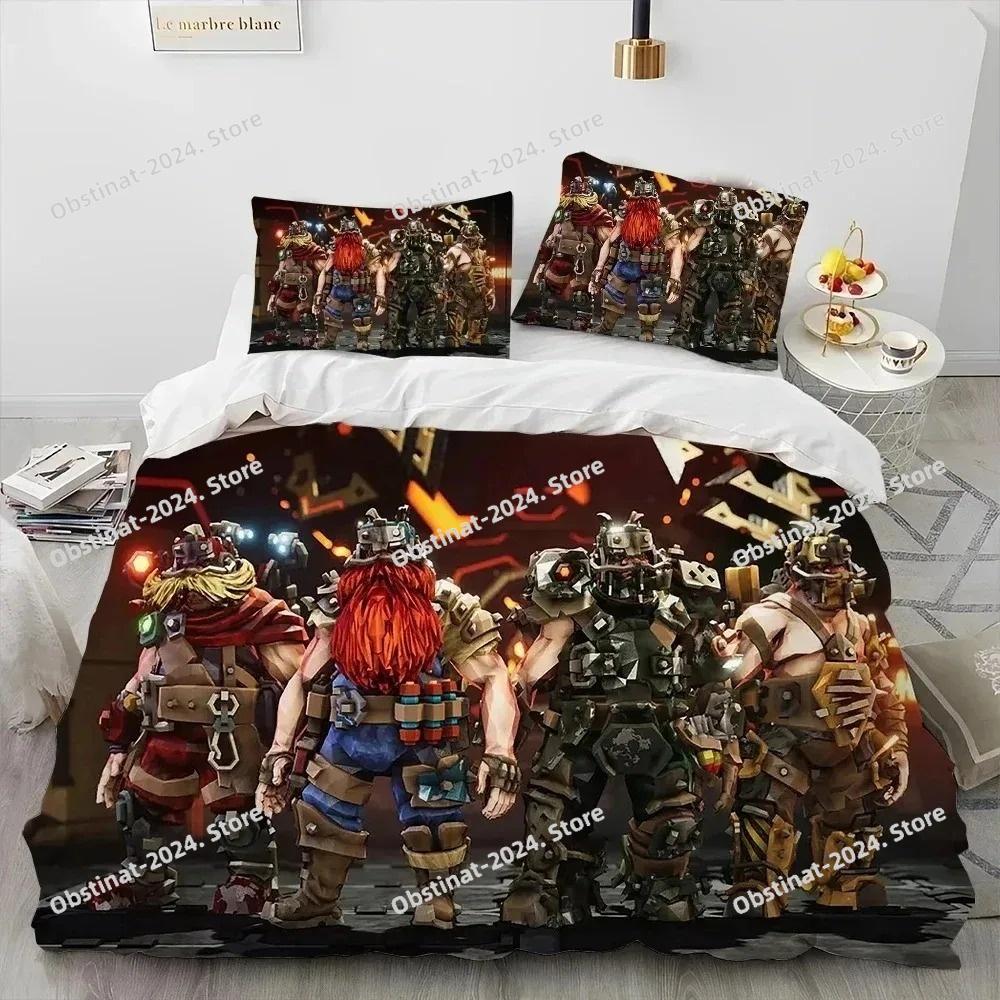 3D Print Deep Rock Galactic Game DRG Bedding Set Duvet Cover Bed Set Quilt Cover Pillowcase Comforter king Queen Size Boys Adult