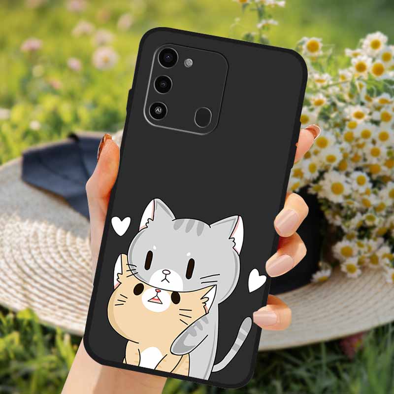 For Tecno Spark GO 2022 Case 2024 Cat Cartoon Soft TPU Silicone Phone Case For Tecno Spark 8C Cover Protective Spark8C KG5k KG5j