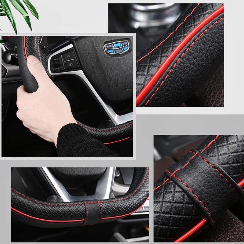 Protector para volante de coche tipo D, para Geely Atlas 2016 - Coolray I Emgrand 7 2018 - Emgrand GT
