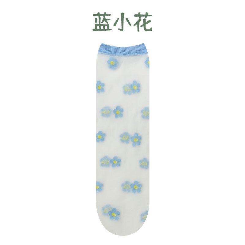 Children Summer Ultra-thin Transparent Love Crystal Socks Girls Baby Breathable Korean Cute Princess Ice Silk Socks Summer Style