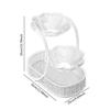 Multi Layer Fruit Rack Metal Vegetable Holder Organizer with Tiered Bowl Design for Kitchen Counter Top and Home Decor