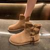 Autumn Winter Short-tube Women Tassel Ankle Boots Outdoor Slip-on Non-slip Casual Boots Women's Shoes Fashion Flat Femmes Boots