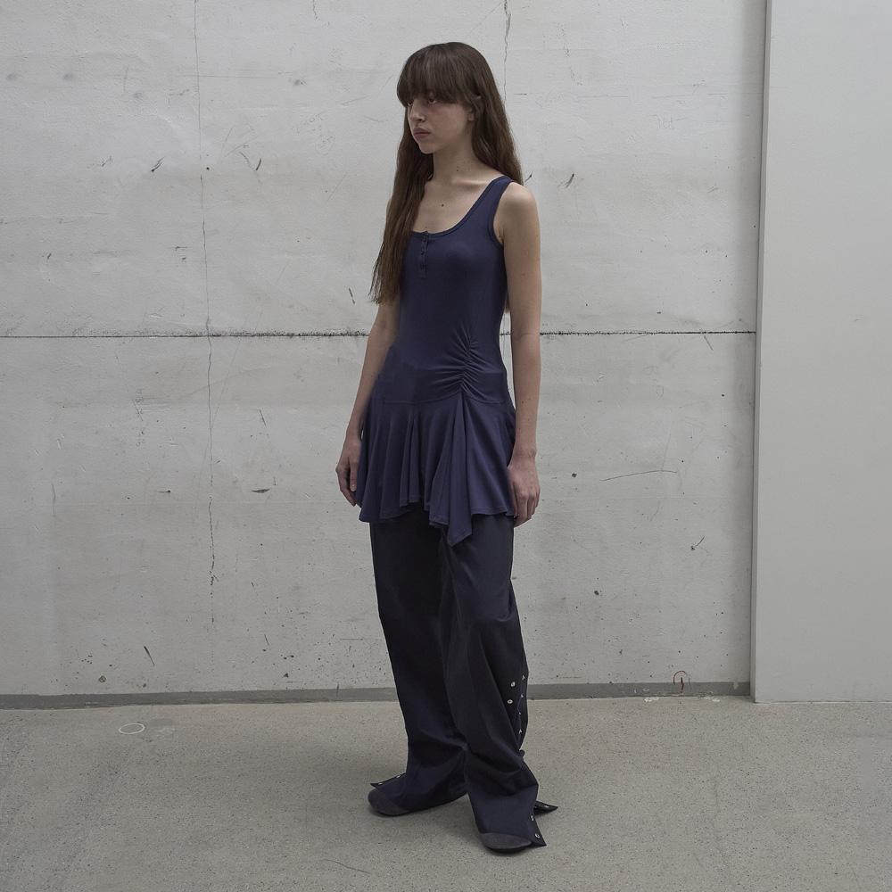 LCDC™ Frill Sleeveless Top (Dark Navy)