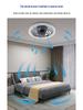 Smart Remote Control Ceiling Fan Light: Silent, Dimmable, E27 Screw, Integrated for Bedroom Lighting.