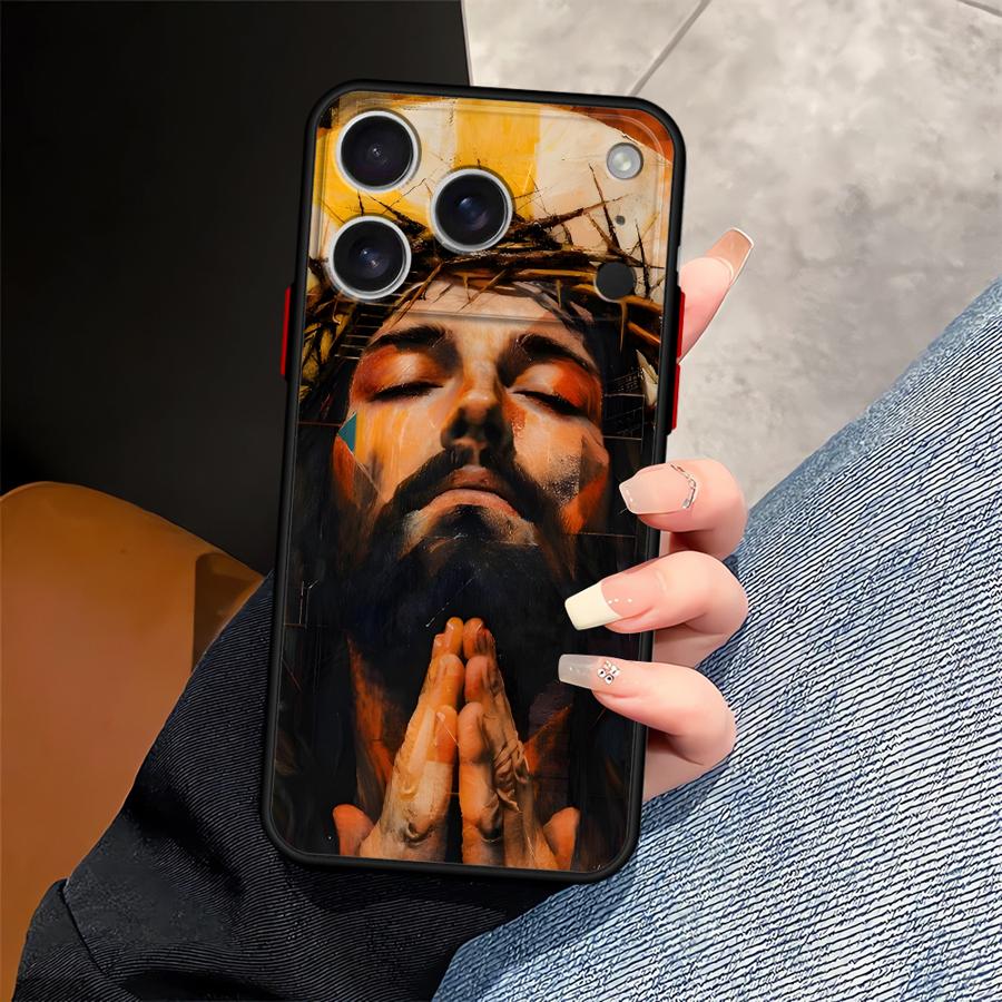 Funda Back Phone Cover Case for iPhone 17 Pro Max Air 15 XS XR 12 14 13 Mini 16 Plus 11 7 8 SE Jesus