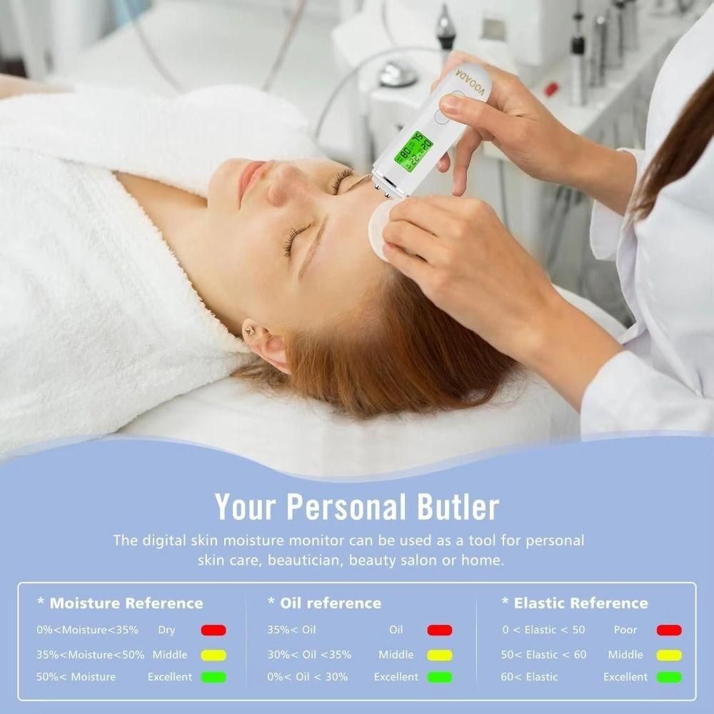 Rechargeable Skin Analyzer LCD Digital Oil Tester Machine Moisture Tester Face Care