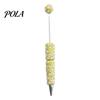 Customizable Writing Pen DIY Beadable Pen, Rhinestone Faux Pearl Ballpoint Fancy Glitter Jeweled for Crafting, Student Stationery Office Tools