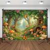 Spring Green Forest Photography Backdrop    Fairy Princess Pet Landscaping Photo Backdrop