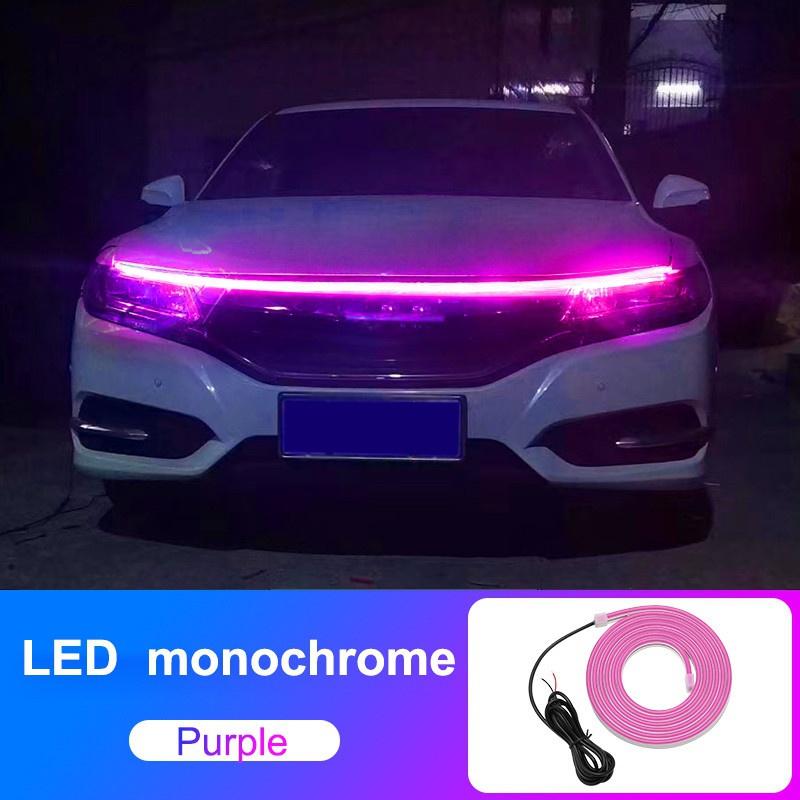 Universal Car Hood Daytime Running Light Strip Waterproof Flexible LED Auto Decorative Atmosphere Lamp Ambient Backlight Car Styling Accessories