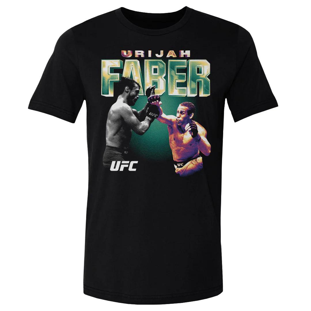 

2026 Лето UFC Урия Фабер Боевой Графический Футболка Женская Спортивная Хлопок Короткий Рукав Свободная Повседневная Фитнес Рубашка Унисекс S