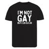VENTE FLASH Je ne suis pas gay mais 20 c'est 20 T-shirt Amusant Unisexe Esprit Homme T-shirt Saying Sarcastique Humoristique Graphique Hilare Mode Tee