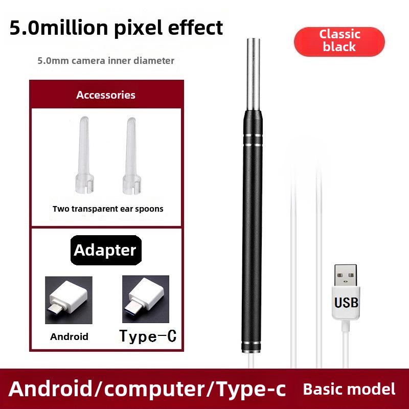High-Definition Ear Cleaning Endoscope with Light