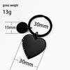 Heart-Shaped Stainless Steel Keychain with Laser Engraving