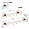 Plastic Bathroom Towel Holder Single Row Suction Cup Clothes Hanger Hook Simply Storage Convenient Coat Rack