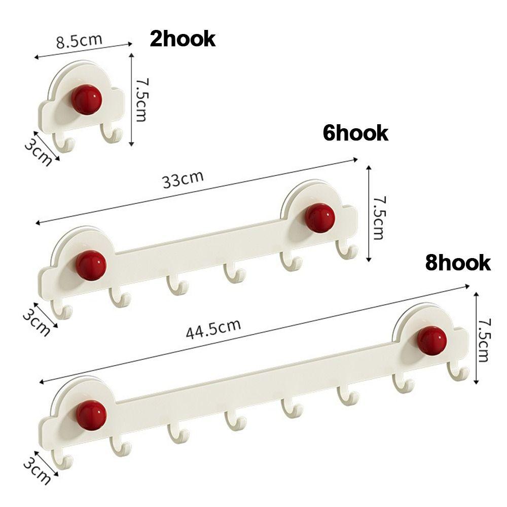 Plastic Bathroom Towel Holder Single Row Suction Cup Clothes Hanger Hook Simply Storage Convenient Coat Rack