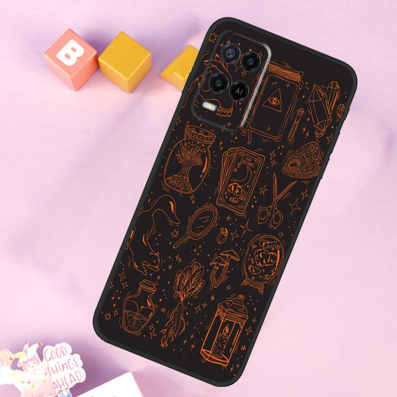 Girly Pastel Witch Goth Ouija Case For Oppo A98 A78 A18 A38 A58 A74 A94 A54 A15 A17 A57 A6 A5 Pro A16 A76 A96 A40 A60 A80