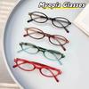 Fashion Retro Blue Green Oval Small Frame Short Sighted Glasses Women's Anti Blue Light Glasses New Style Myopia Eyeglasses