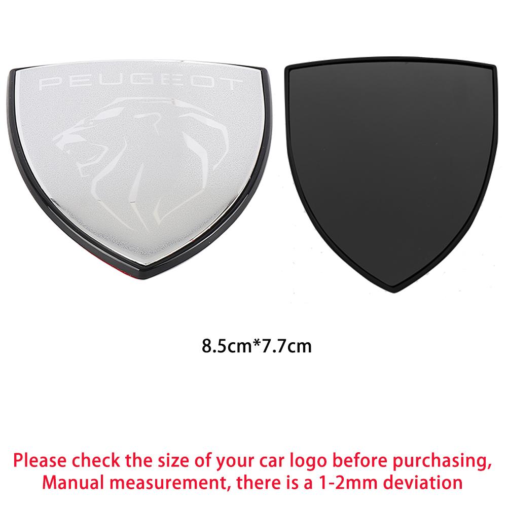 1/2Set Car Front Hood Badge Front Grille Logo Sticker Decor Accessory For New Peugeot 206 208 207 3008 308 2008 107 508L 106 108