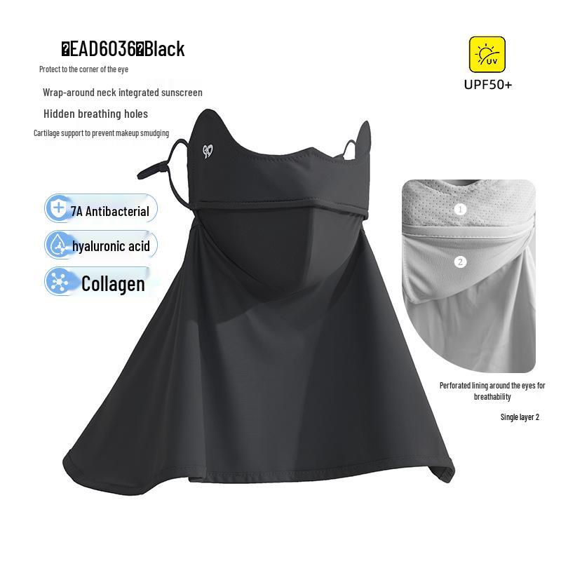5D Breathable UV Protection Ice Silk Face & Neck Veil for Women - Summer Cycling & Driving