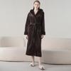 In-Stock Extra Long Hooded Jacquard Velvet Women's Bathrobe and Pajamas for Autumn/Winter