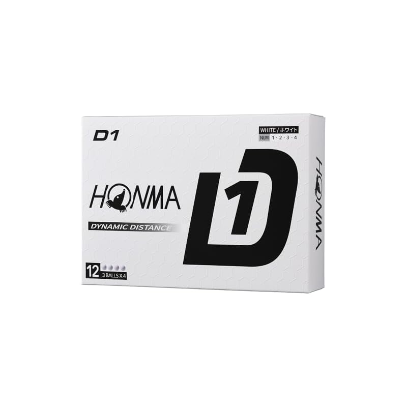HONMA 2024 Honma D1 BT2401 White (1 dozen, 12 pieces)
