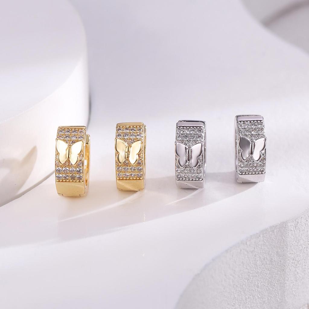 High-End Fashion Geometric Earrings Collection: Electroplated Simple All-Match Commuter Earrings